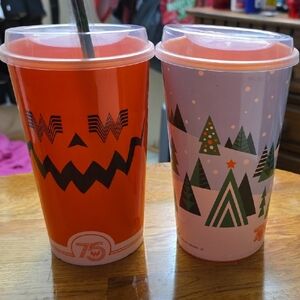 2 Whataburger Cup Collectors Christmas And Halloween 2025